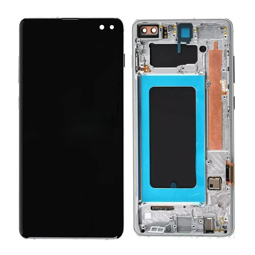 Lcd Display Combo Folder with Frame for Samsung Galaxy S10 Plus Black- Zeespares.in